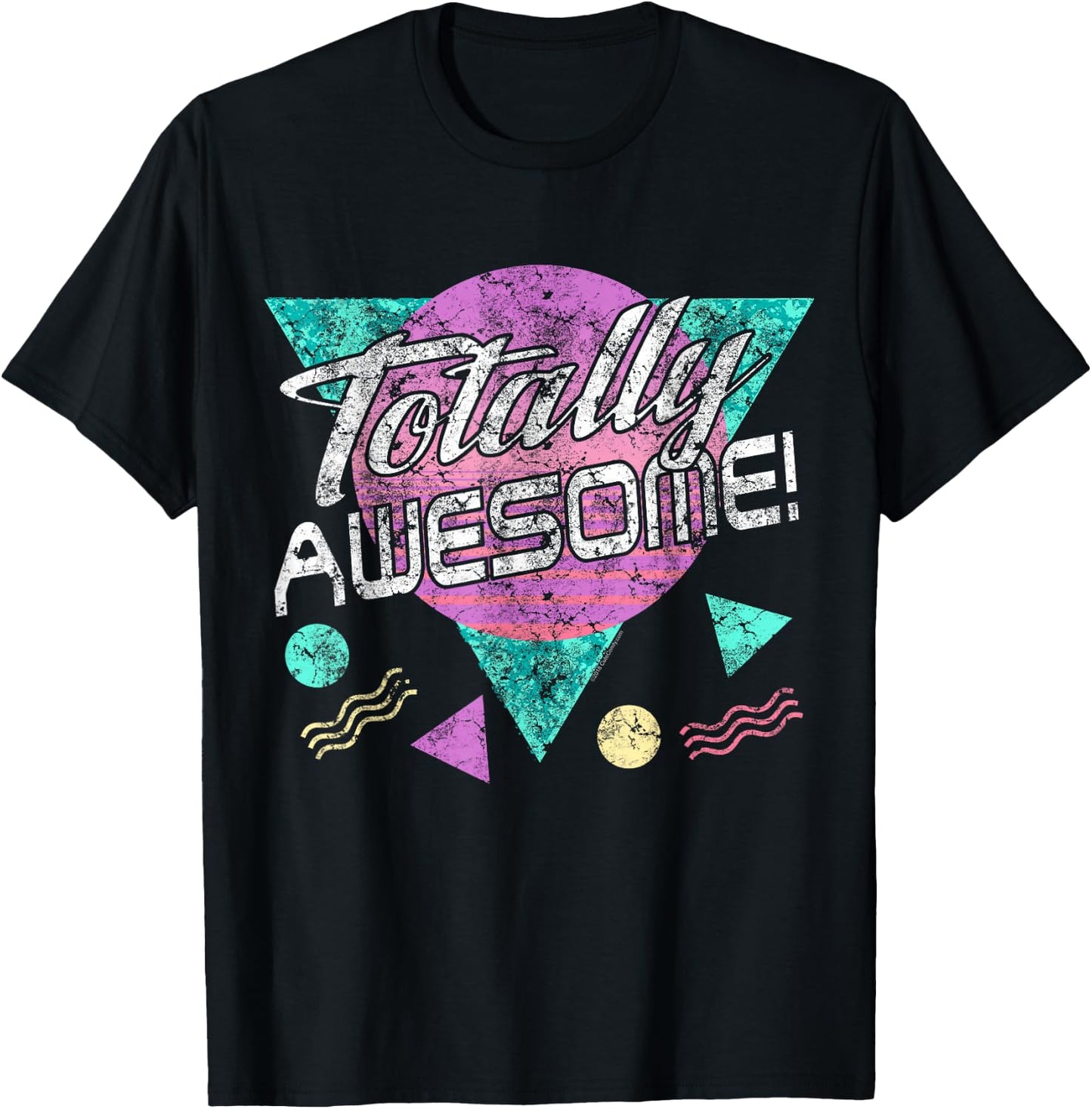 Totally Awesome Vintage Retro 80s 90's 1980's Party Gen X T-Shirt - T-Shirt | Black
