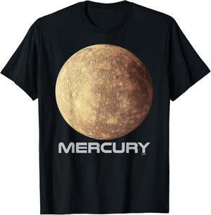 Mercury Shirt, Solar System Planet T-Shirt - T-Shirt | Black