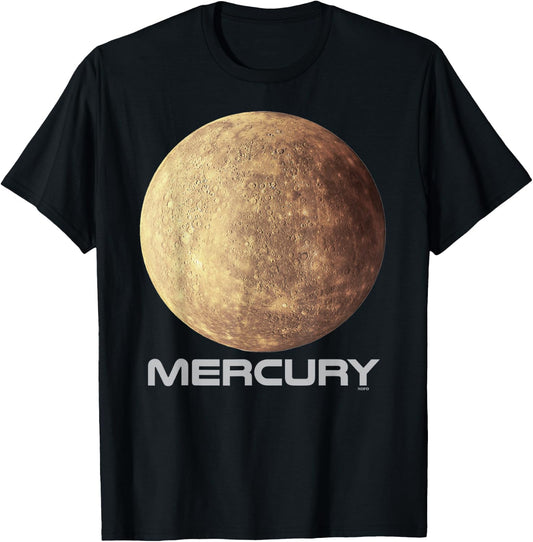 Mercury Shirt, Solar System Planet T-Shirt - T-Shirt | Black