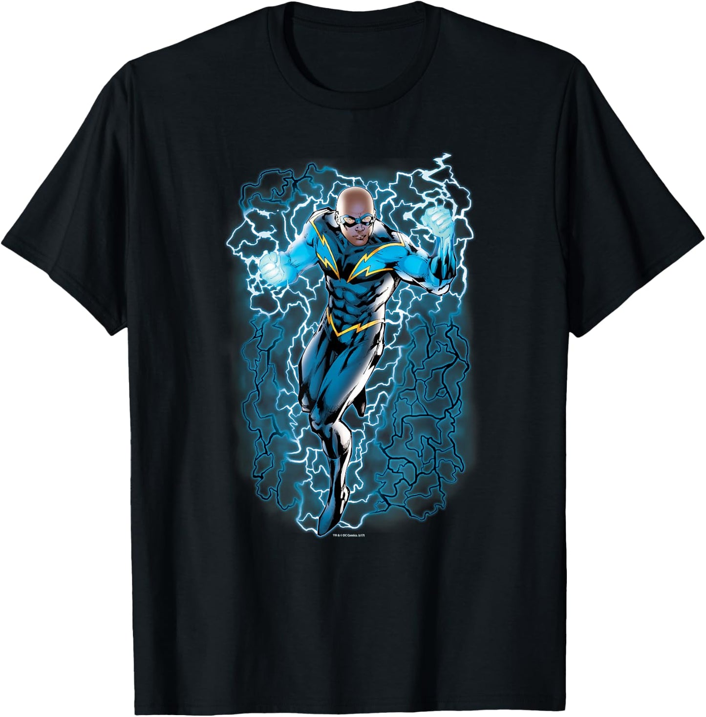 Justice League Black Lightning Bolts T-Shirt - T-Shirt | Black