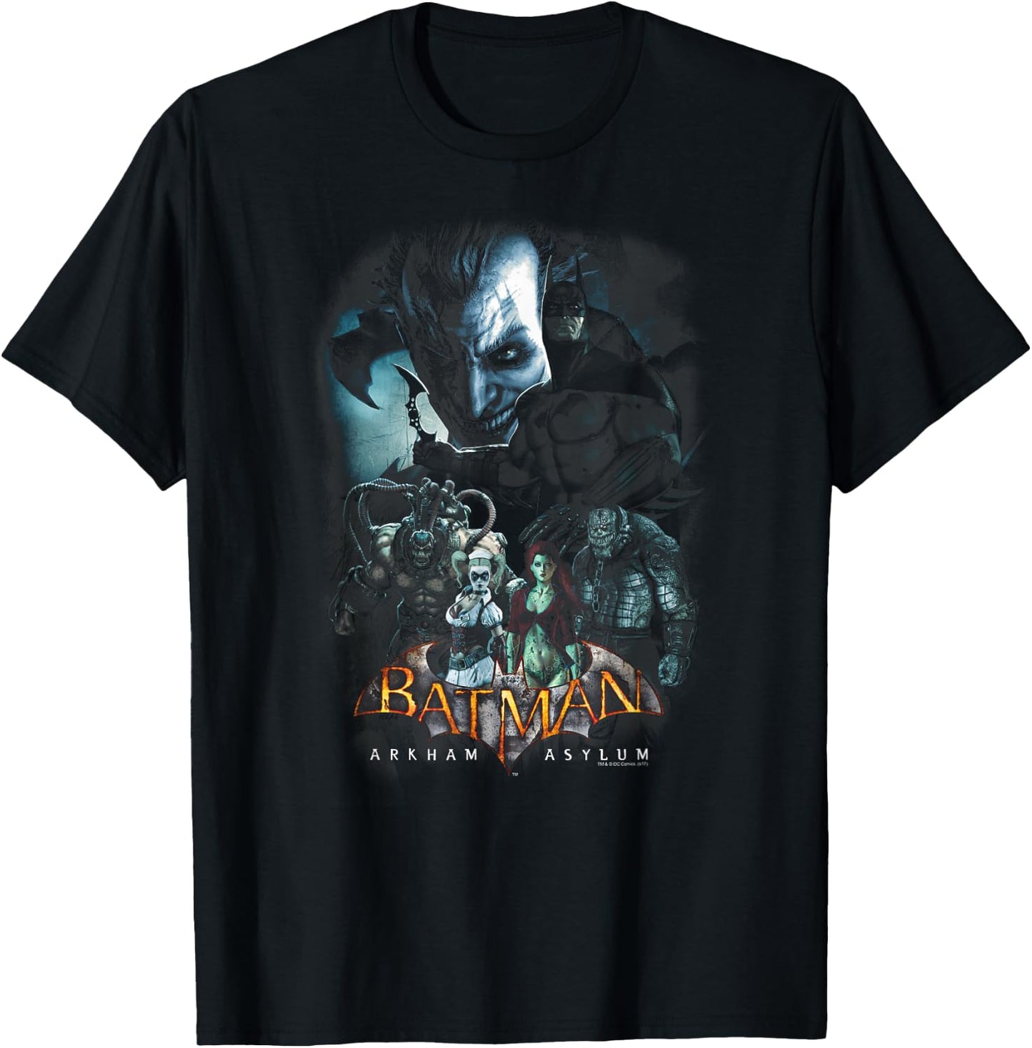 Batman: Arkham Asylum Five Against One T-Shirt - T-Shirt | Black