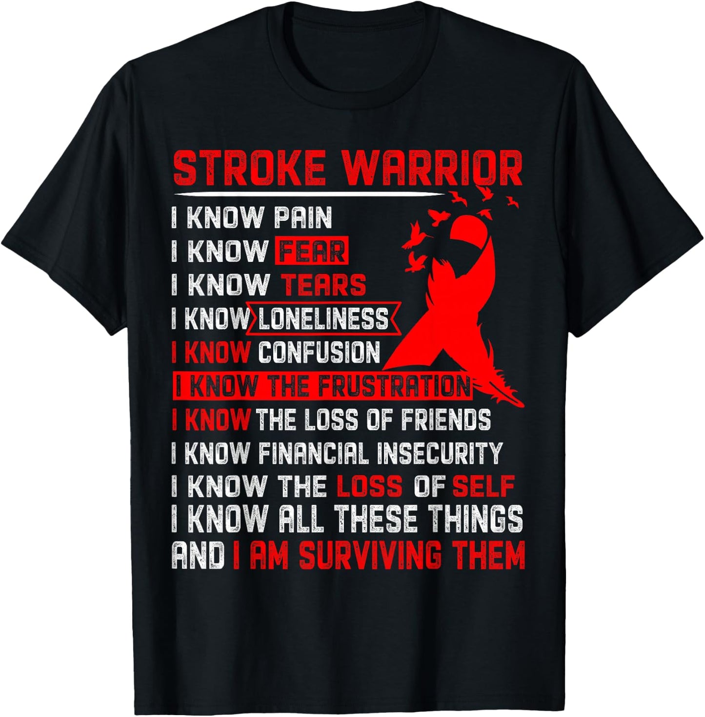Stroke Warrior Men T-Shirt - T-Shirt | Black