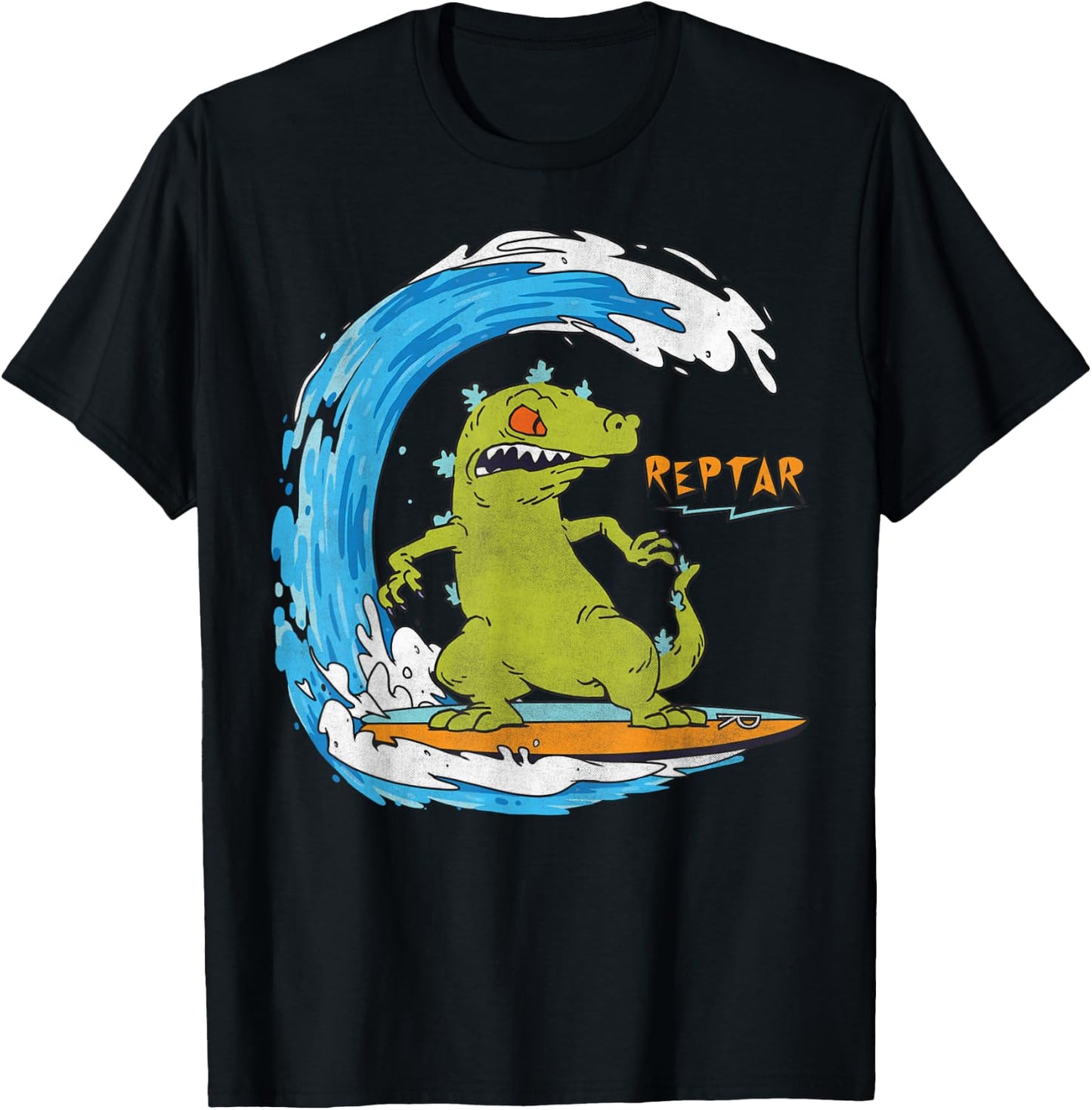 Nickelodeon Surfing Reptar Graphic T-Shirt - T-Shirt | Black