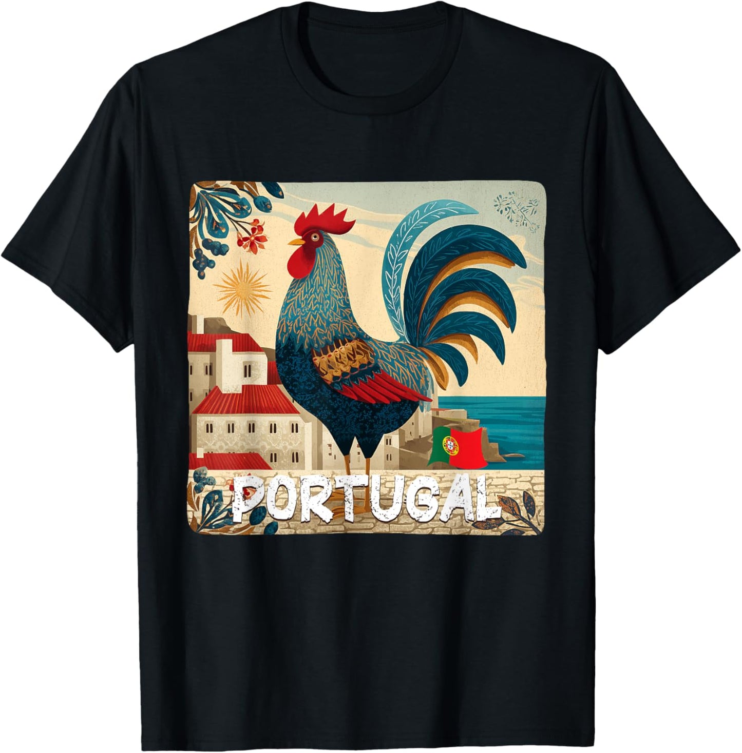 Amazing Portugal Rooster Costume for Boys and Girls T-Shirt - T-Shirt | Black