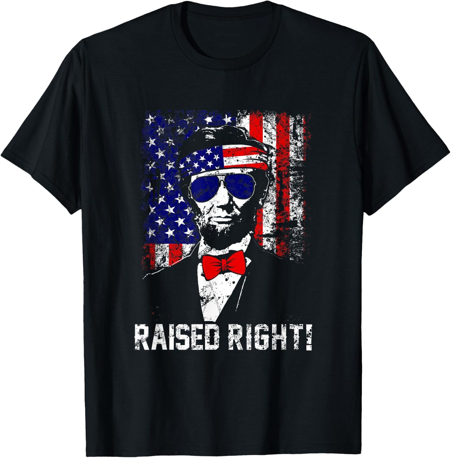 Abe Lincoln t shirt | Republican | Raised Right shirt T-Shirt - T-Shirt | Black