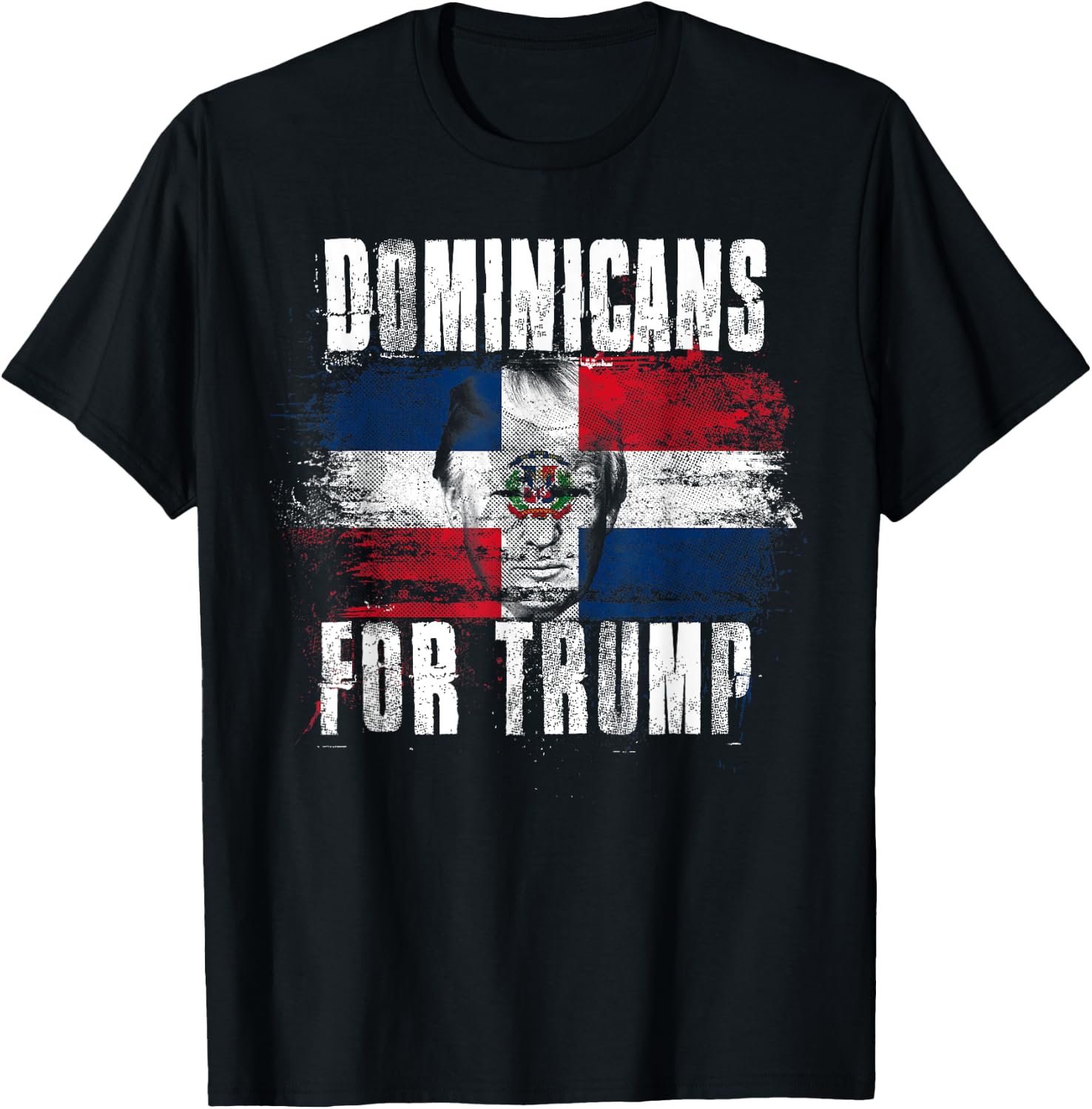 Dominicans For Trump American Dominican Republic Patriotic T-Shirt - T-Shirt | Black