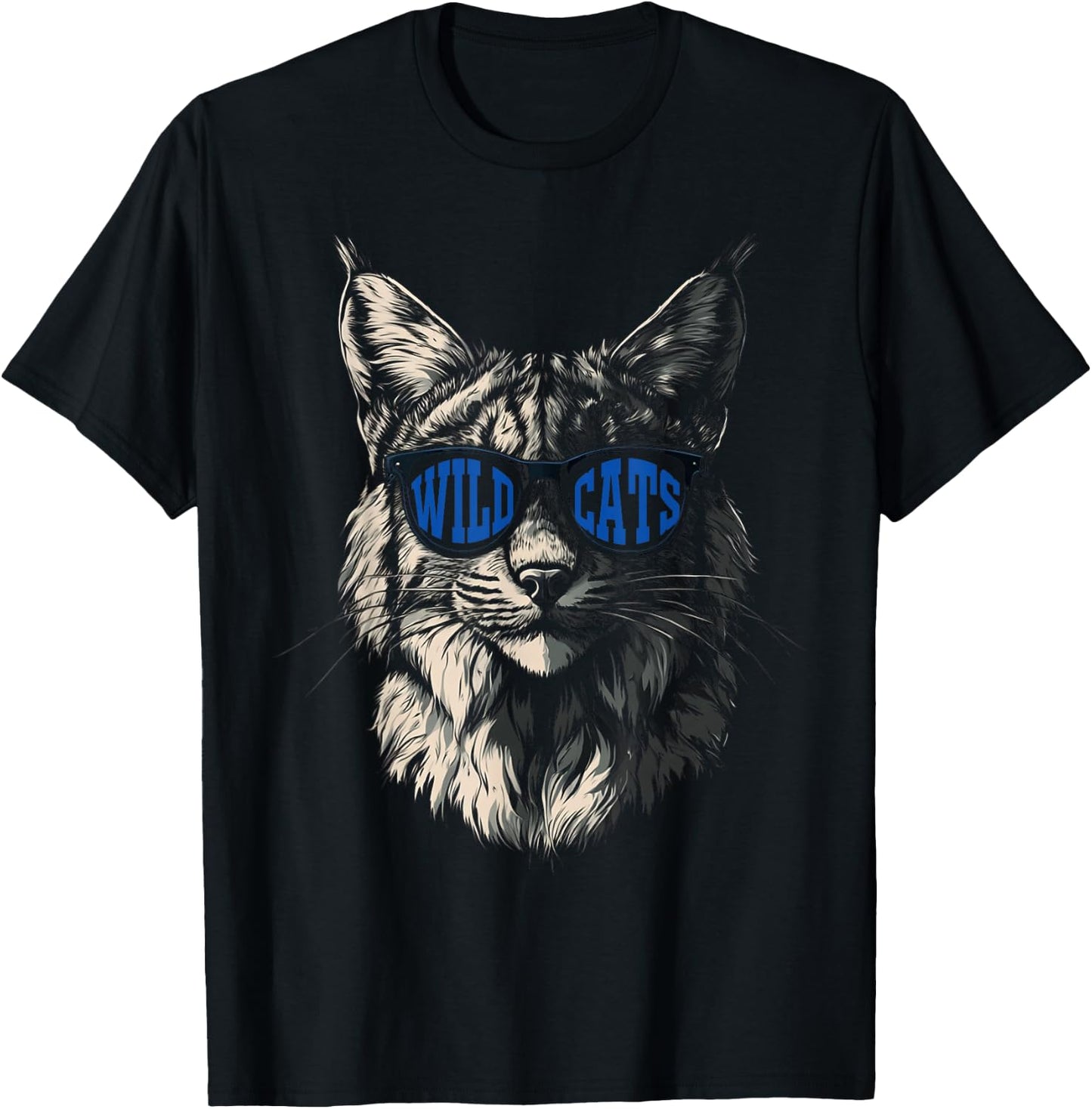 Classic Wildcats Name Styles | Cat's Lovers Animal Game Day T-Shirt - T-Shirt | Black