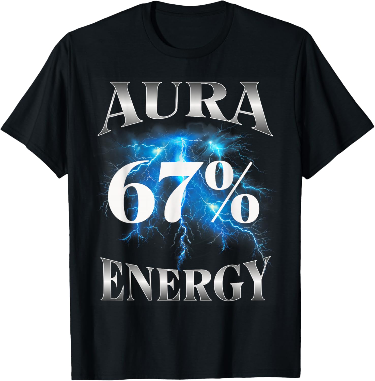 Bootleg Aura Energy Farming 67 Funny Six Seven Meme T-Shirt - T-Shirt | Black