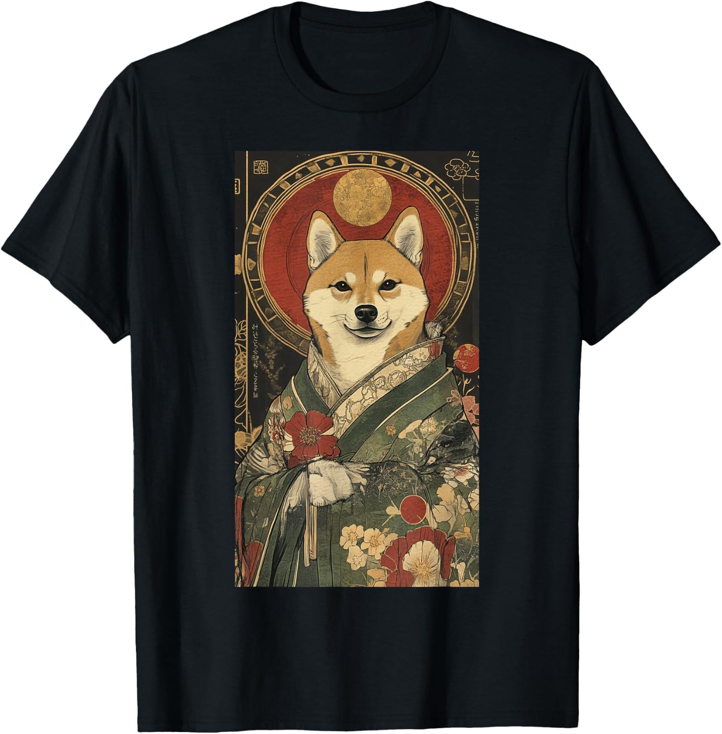 Shiba Inu Tarot Card Shiba Inu Japanese art T-Shirt - T-Shirt | Black