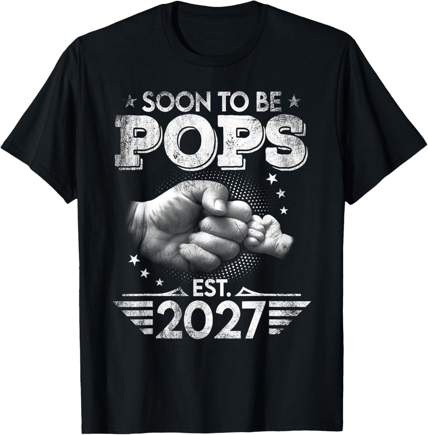 Pops est 2027 Loading Future New Dad T-Shirt - T-Shirt | Black