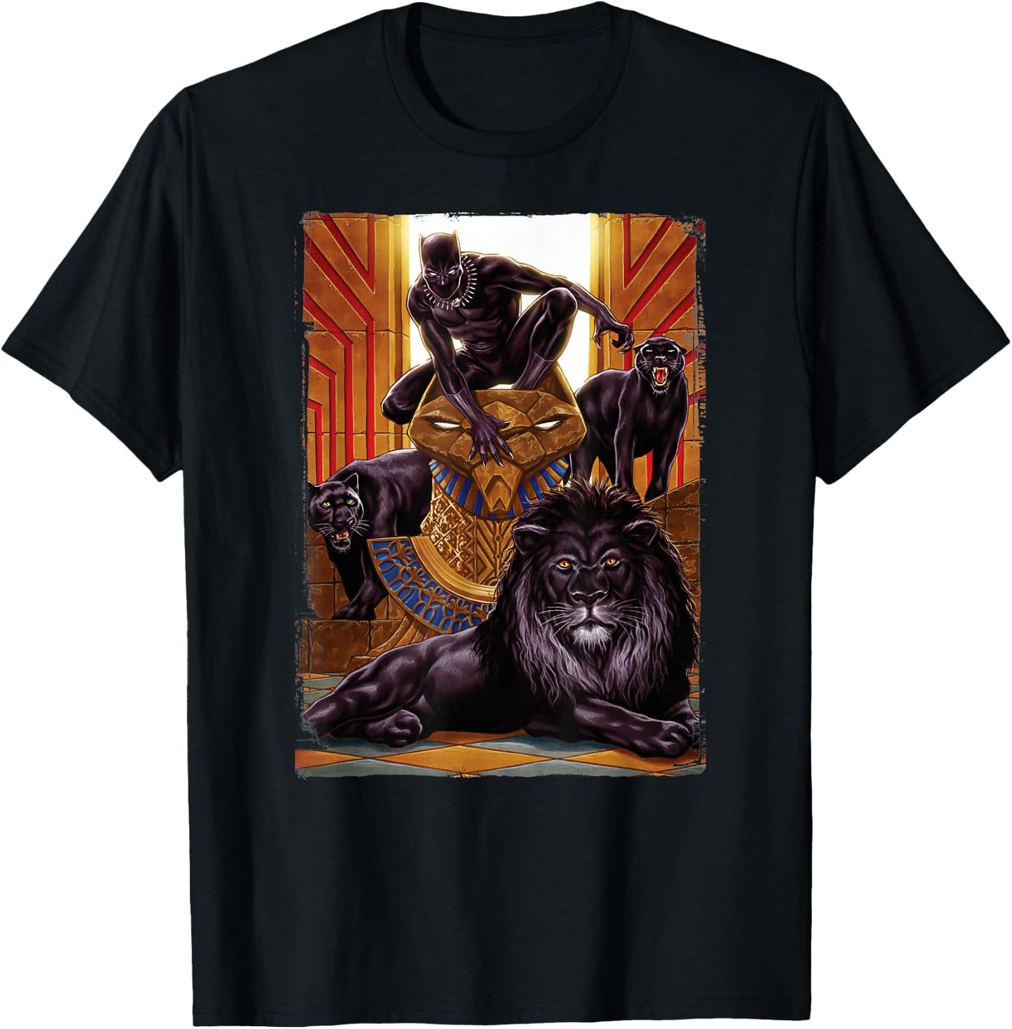 Marvel Black Panther King in The Lion's Den Graphic T-Shirt - T-Shirt | Black