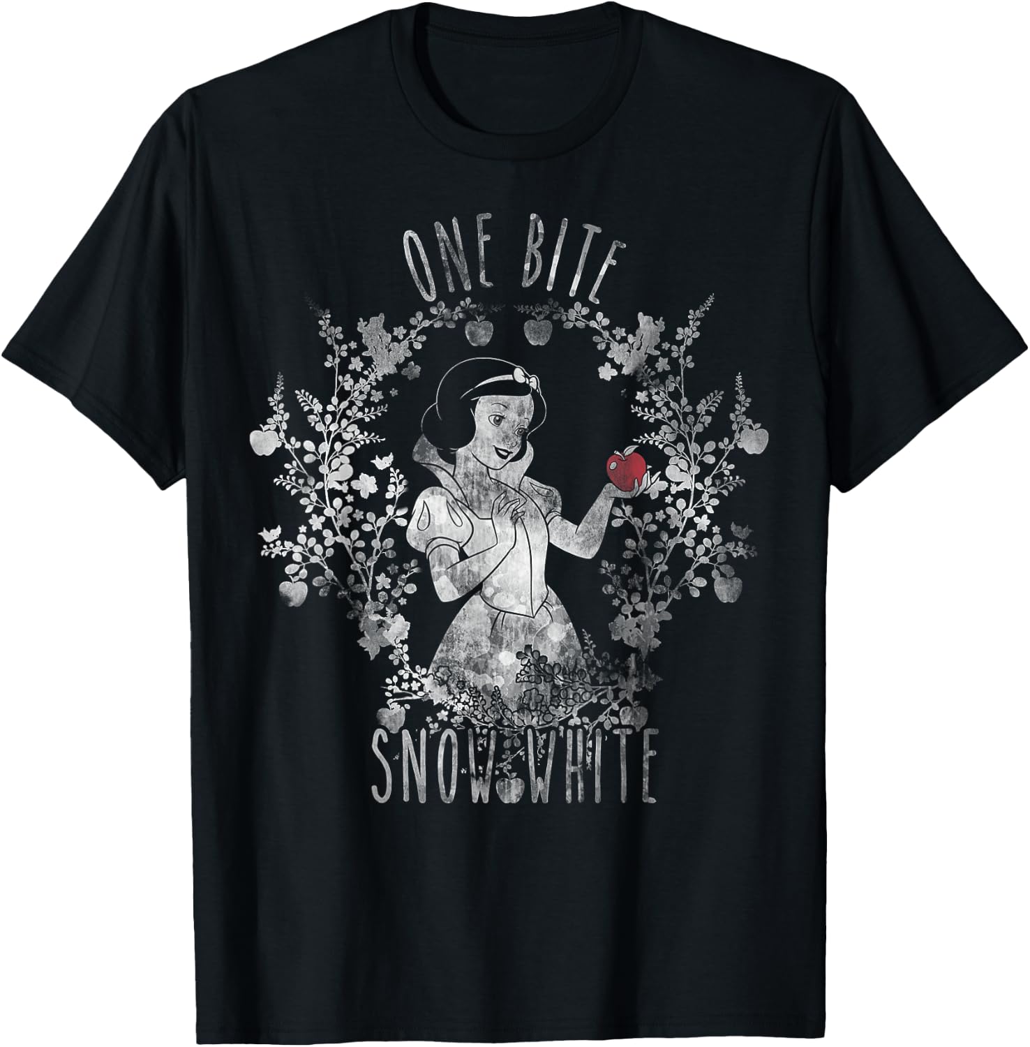 Disney Snow White One Apple Bite Graphic T-Shirt - T-Shirt | Black