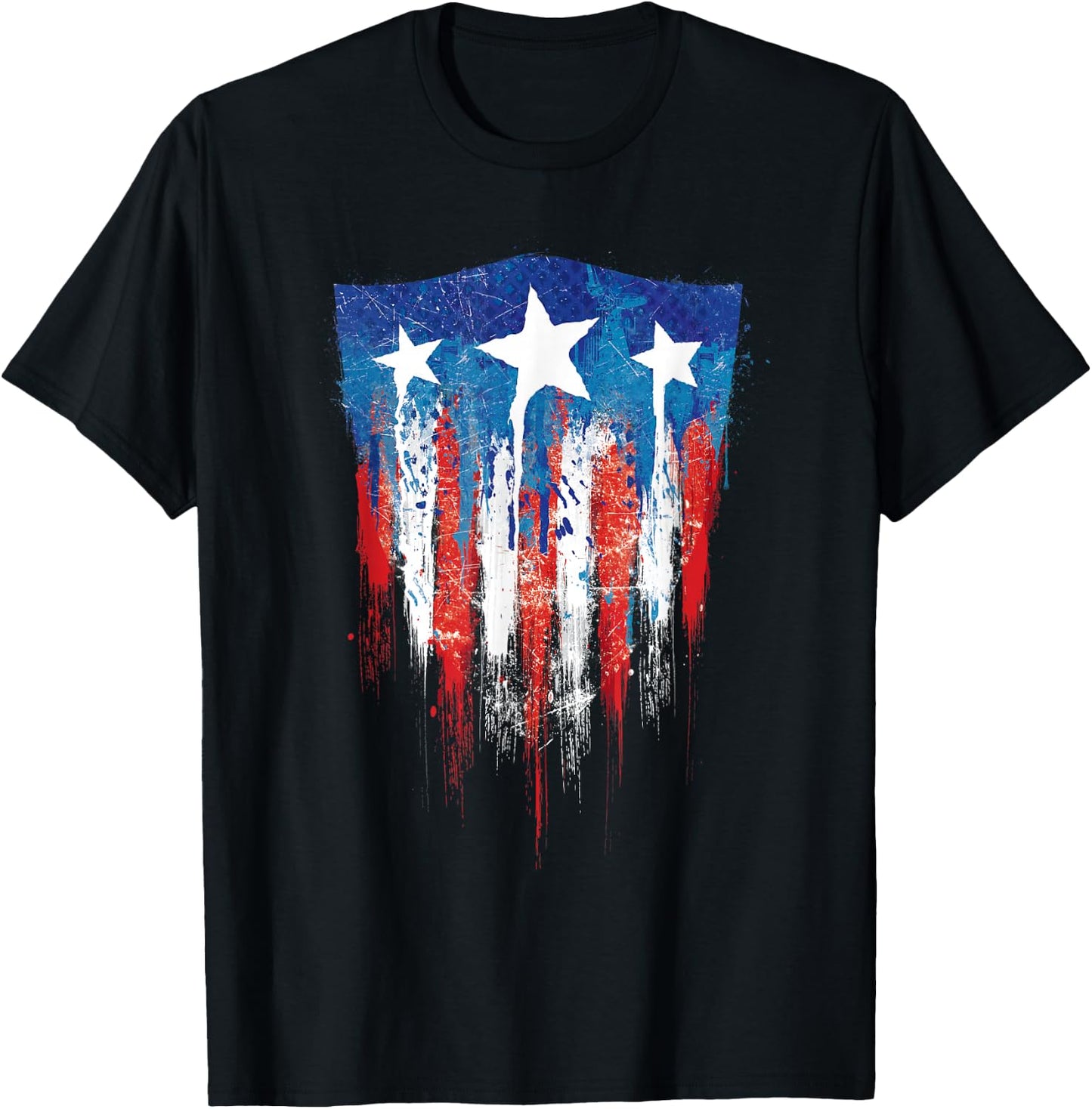 Marvel Captain America Flag T-Shirt - T-Shirt | Black