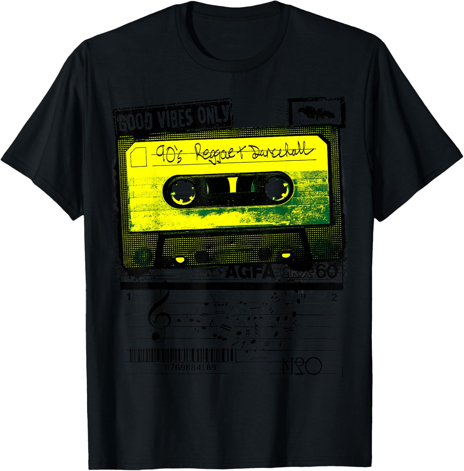 Good Vibes - 90s Era Jamaican Reggae Dancehall T-Shirt - T-Shirt | Black