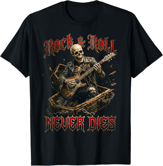 Rock'n Roll Never Dies T-Shirt - T-Shirt | Black