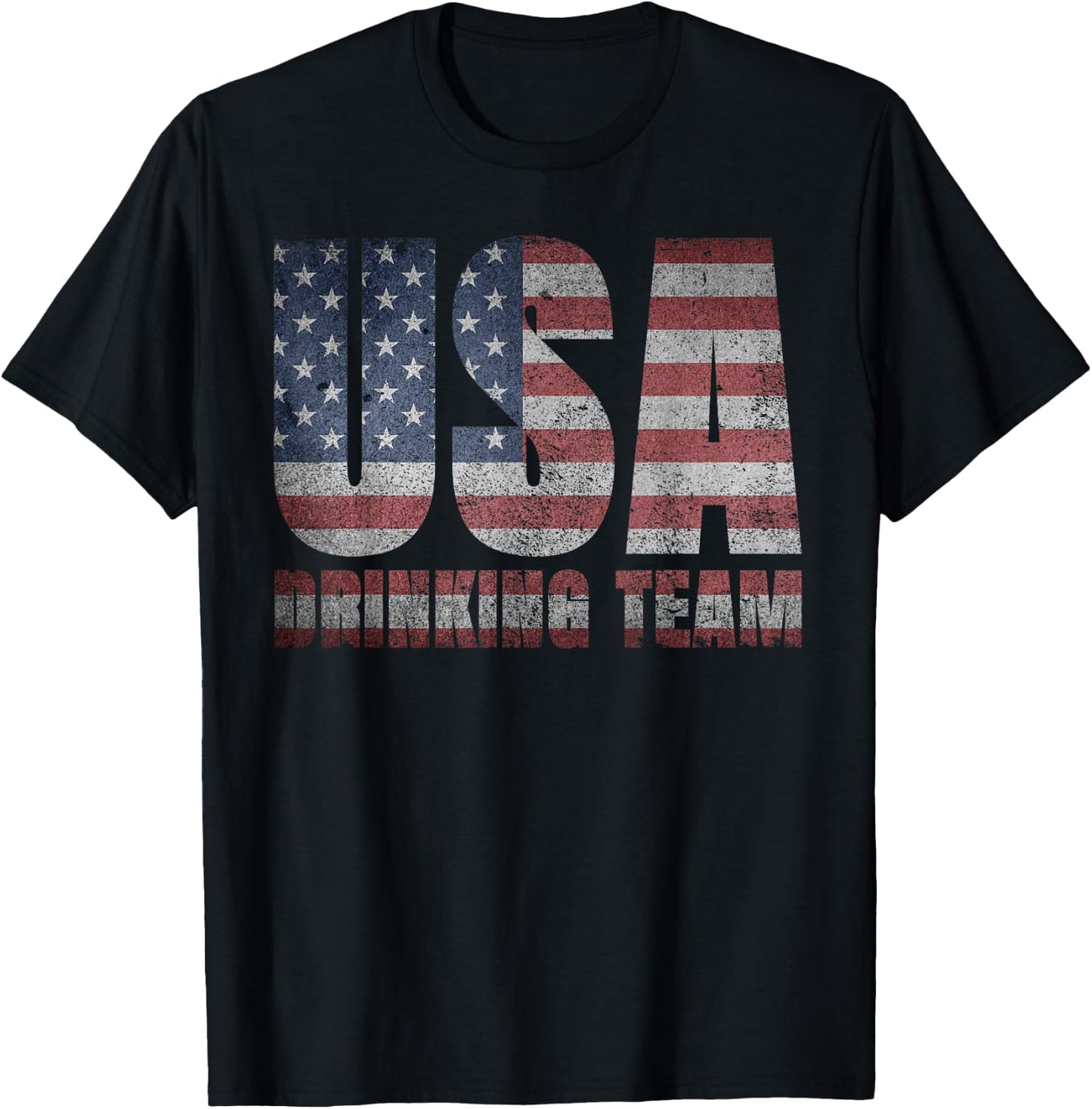 USA Drinking Team Shirt 4th of July Gifts US American Flag Men T-Shirt - T-Shirt | Black