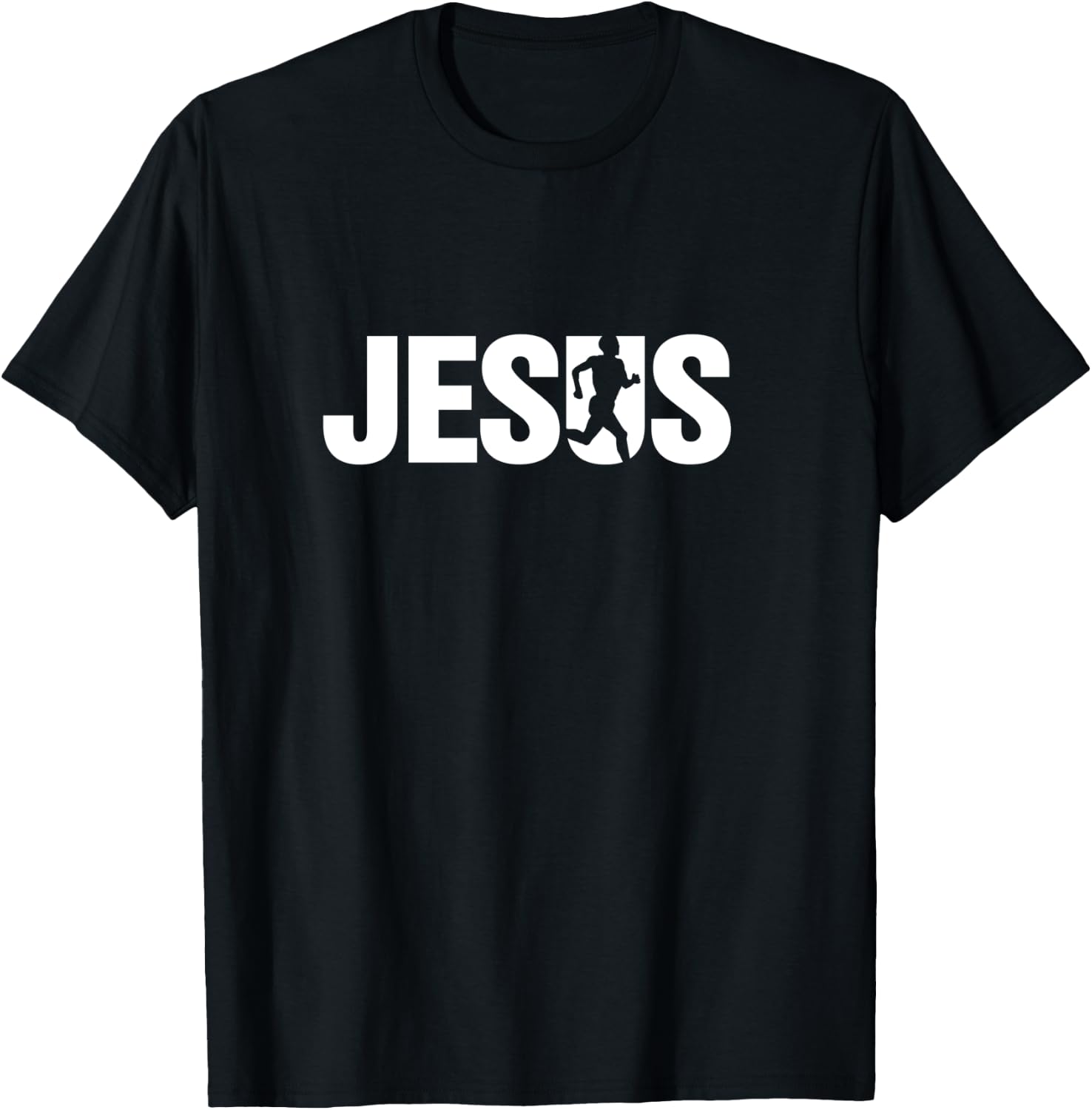 Jesus Christian Running, Cool Run Design Train T-Shirt - T-Shirt | Black