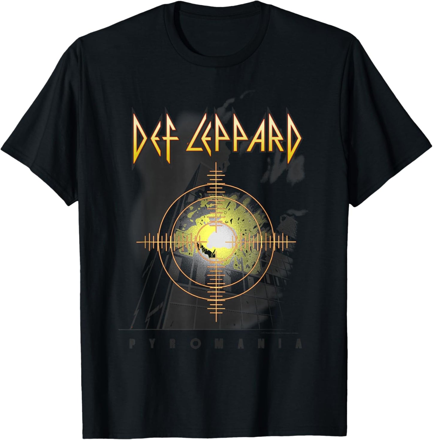 Def Leppard Pyro - Adult, Red, Small, Short Sleeve T-Shirt - T-Shirt | Black