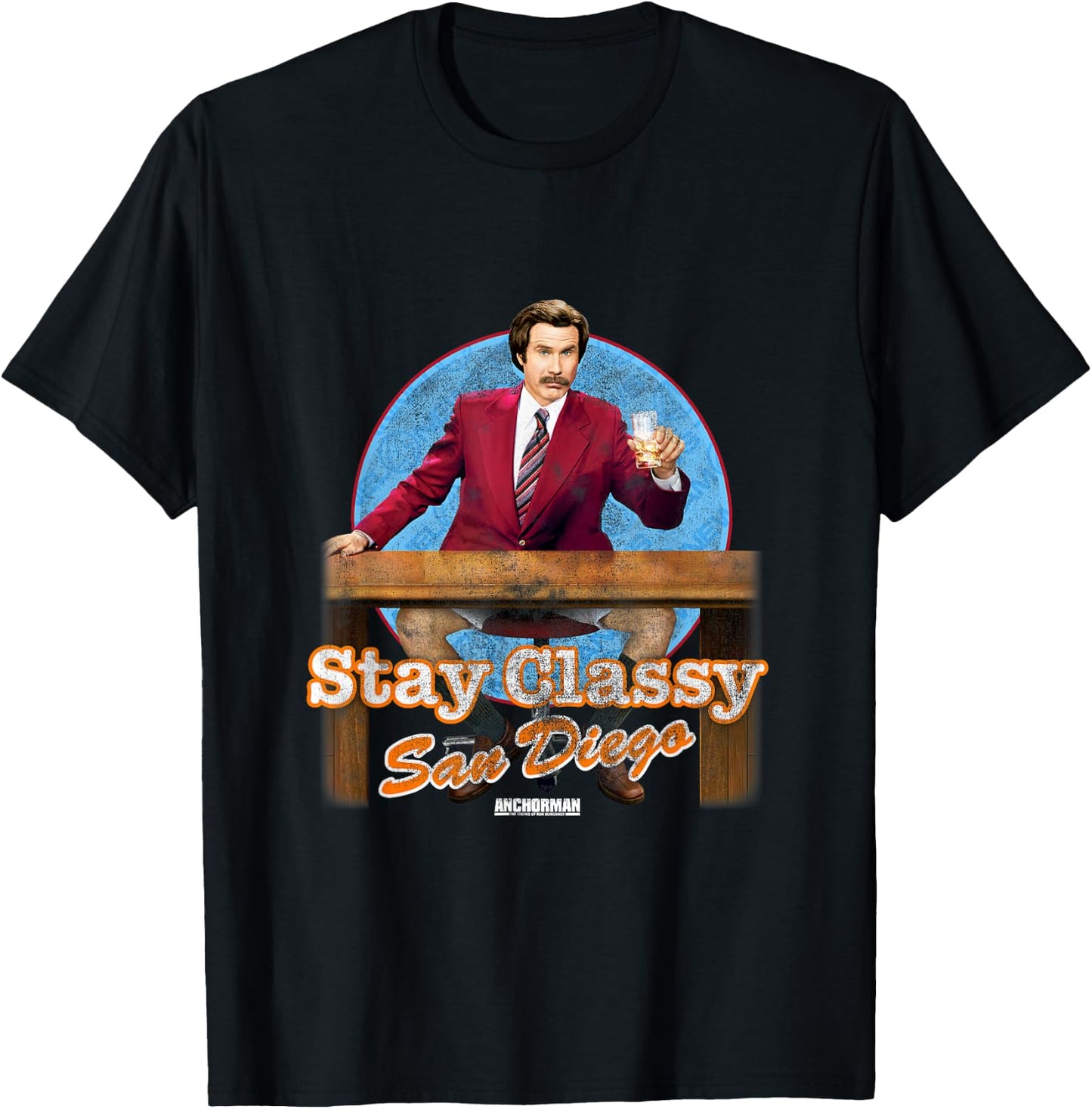 Anchorman Stay Classy San Diego T-Shirt - T-Shirt | Black
