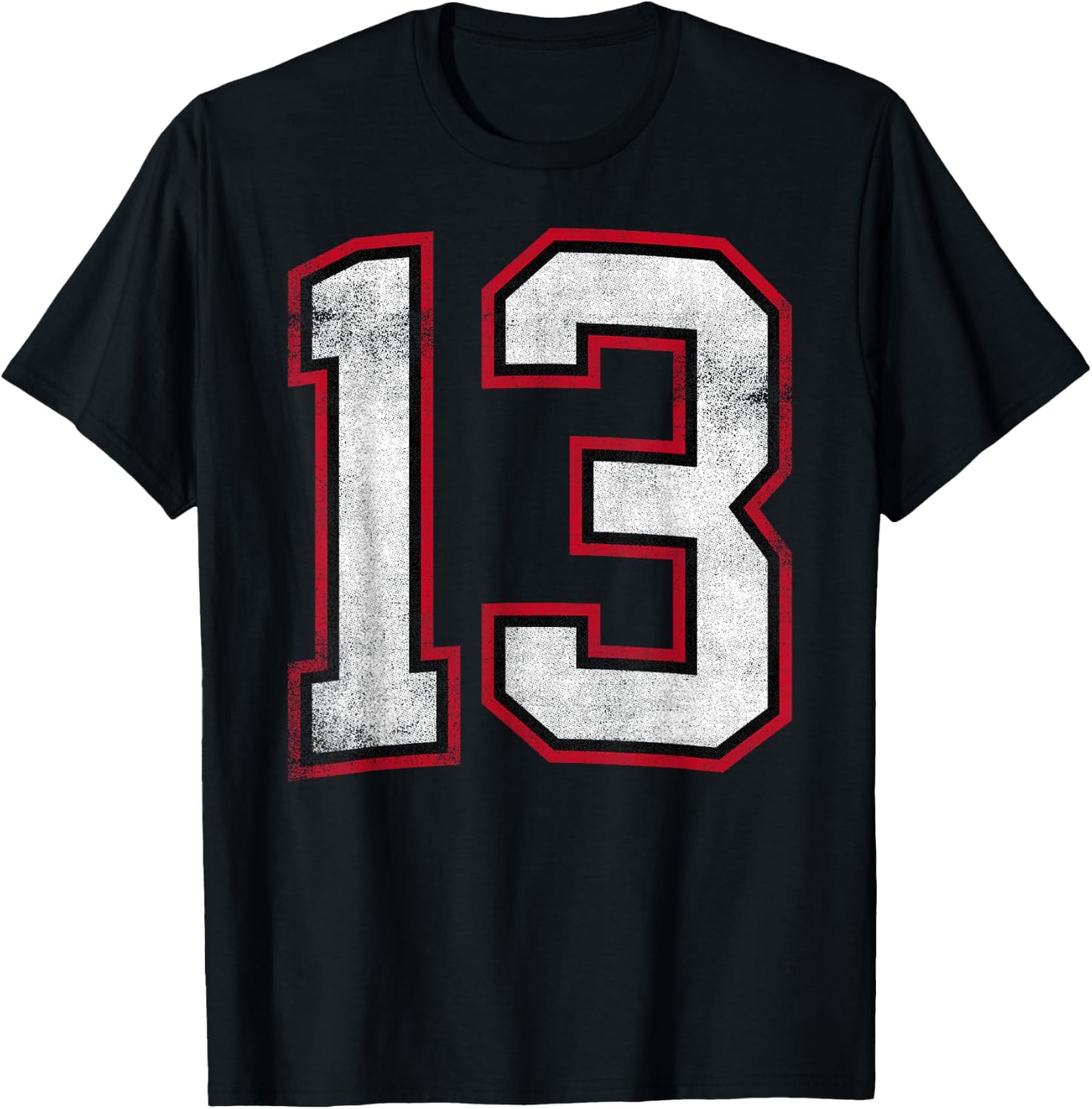 Number Thirteen 13 T-Shirt - T-Shirt | Black