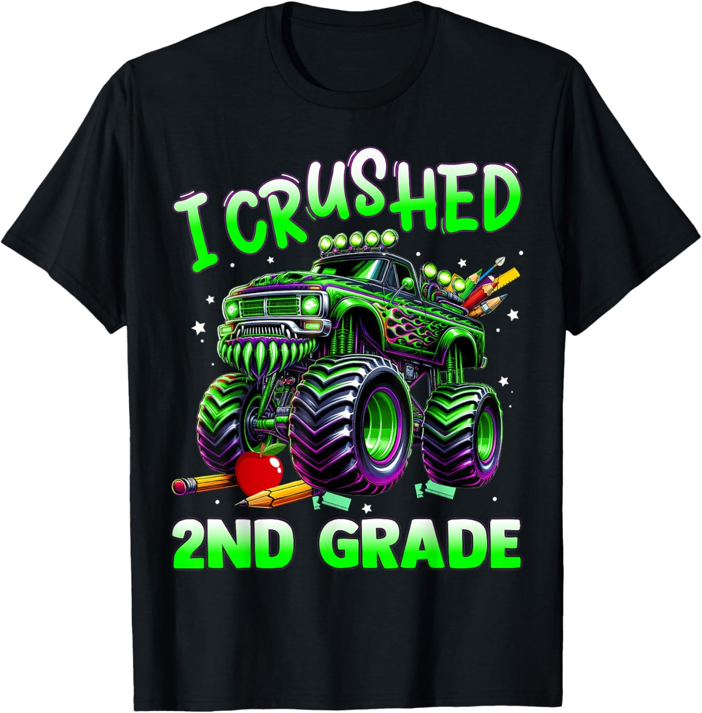 I Crushed 2nd Grade Last Day of School Boys T-Shirt - T-Shirt | Black