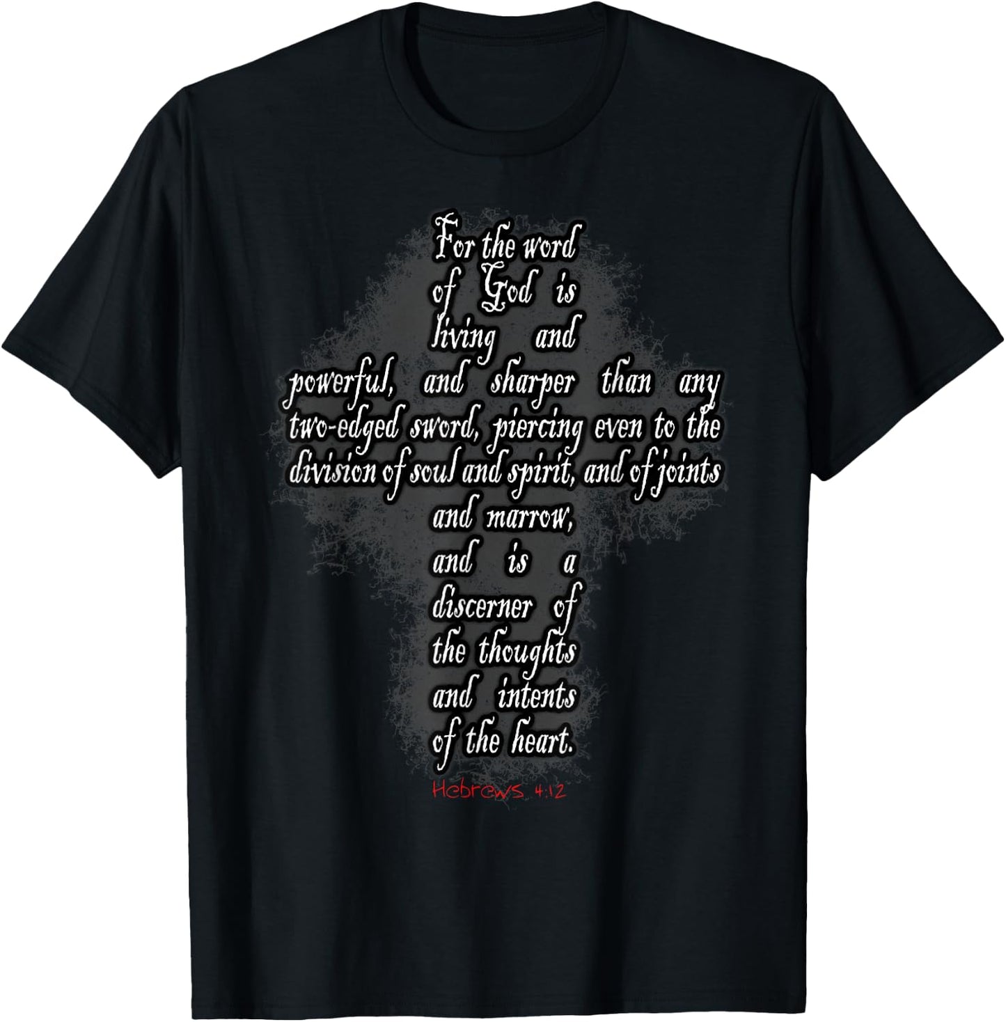 Word of God - Hebrews 4:12 T-Shirt - T-Shirt | Black