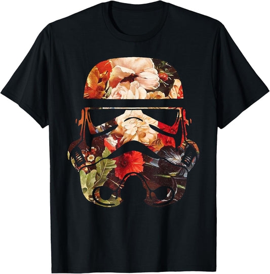 Star Wars Blooming Stormtrooper Floral Fill T-Shirt - T-Shirt | Black