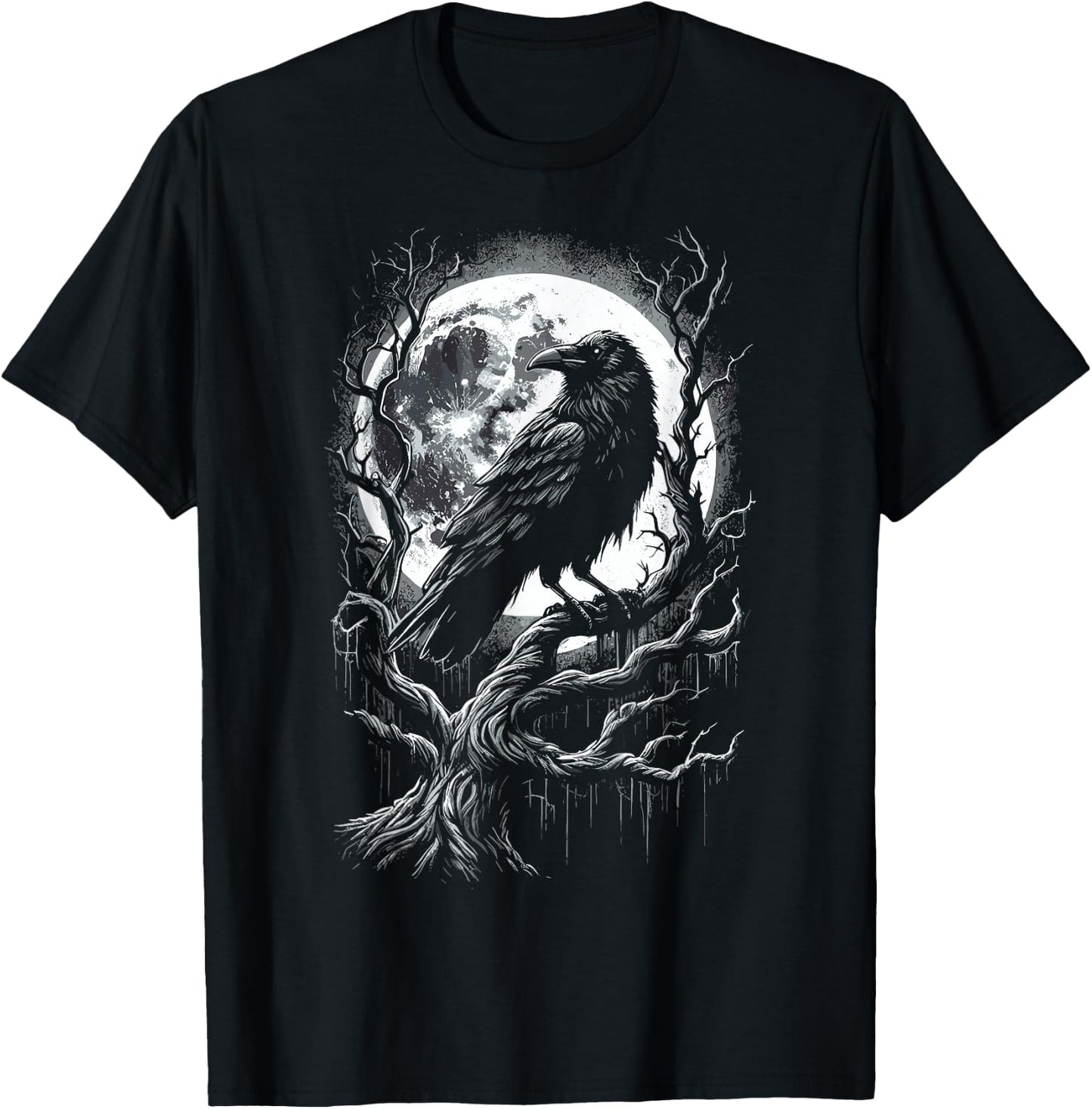 Black Crow Raven Bird T-Shirt - T-Shirt | Black