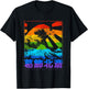 Vintage Japanese Kanagawa Hokusai Rainbow Pride Great Wave T-Shirt - T-Shirt | Black