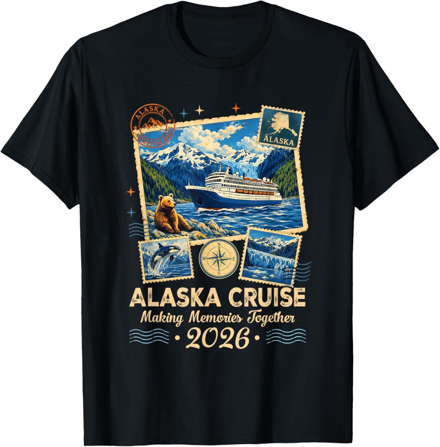 Alaska Vacation 2026 Cruise Family Matching Group Trip T-Shirt - T-Shirt | Black