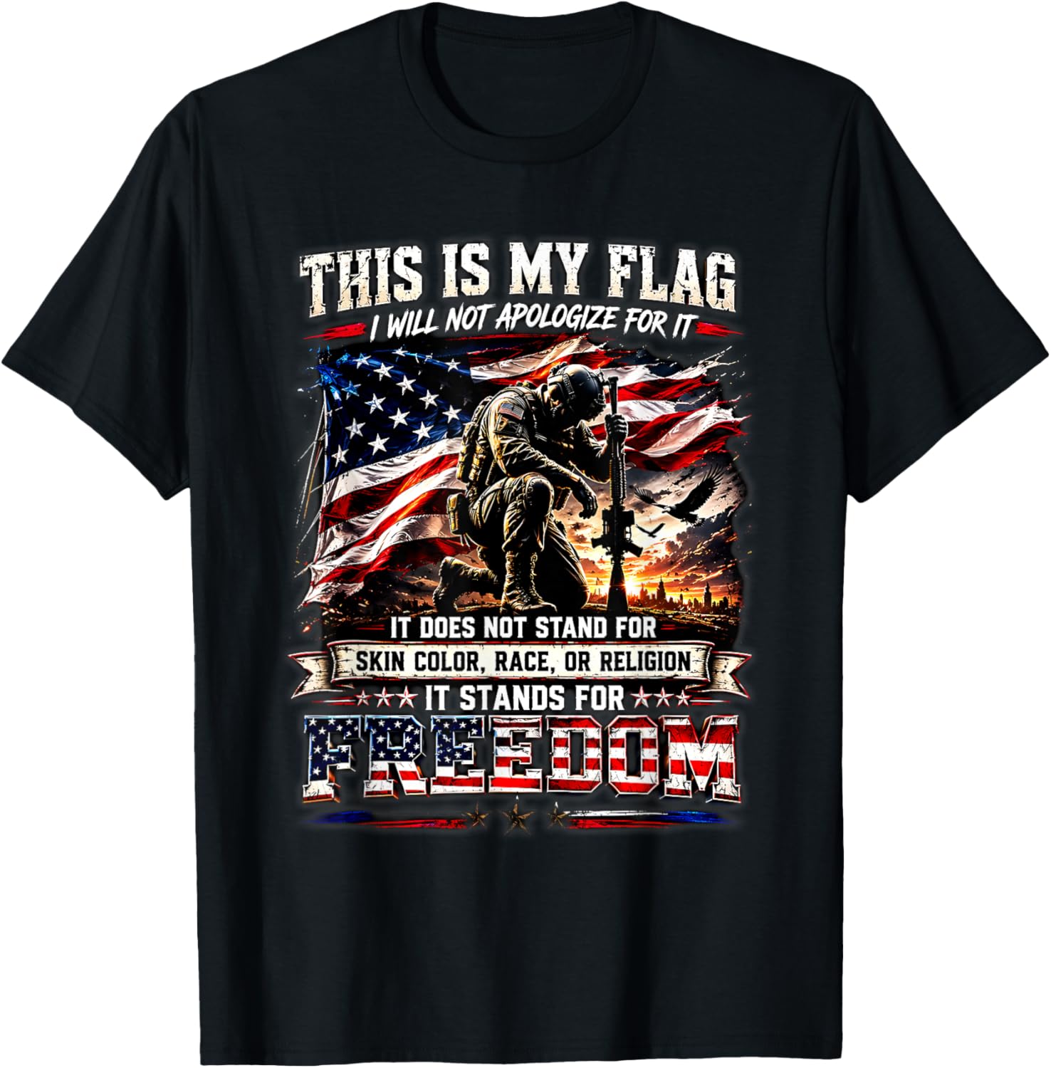 This Will Not Apologize for N is My Flag Does Not Stand for T-Shirt - T-Shirt | Black