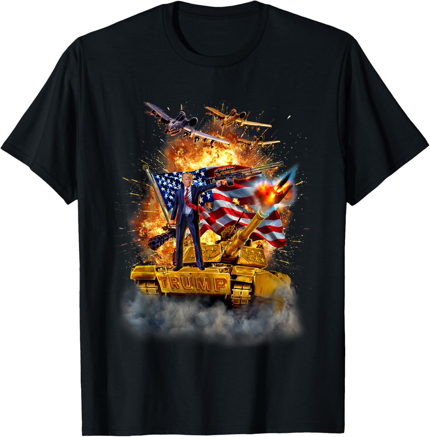United States President Donald Trump Epic Battle T-Shirt - T-Shirt | Black