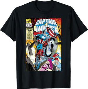 Marvel Captain America Fighting Chance Book 3 Comic Cover T-Shirt - T-Shirt | Black