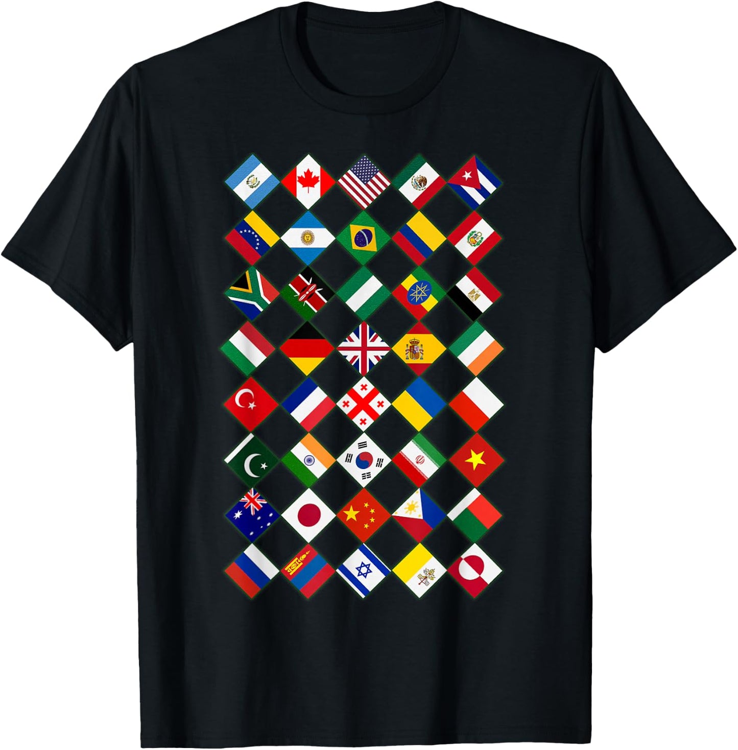 Flags of the Countries of the World, International T-Shirt - T-Shirt | Black