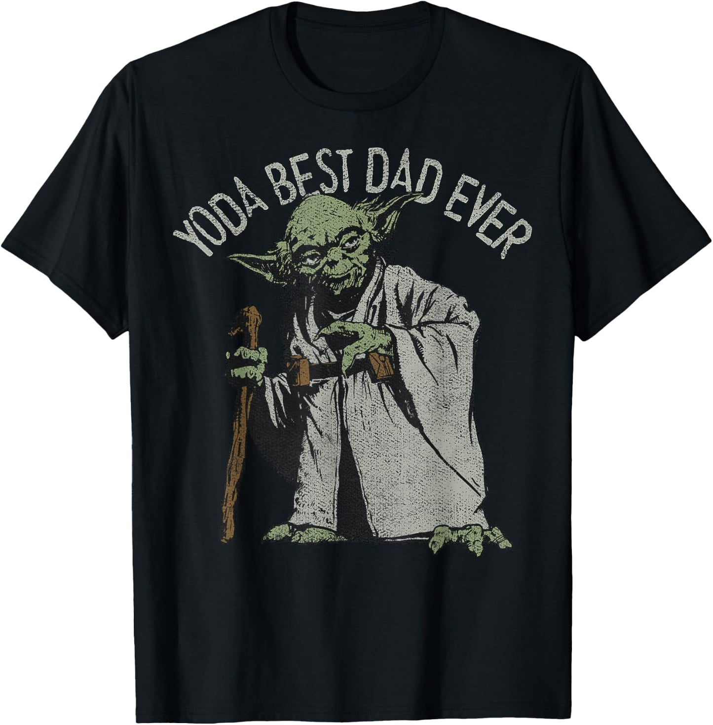 Star Wars Yoda Best Dad Ever Graphic T-Shirt - T-Shirt | Black