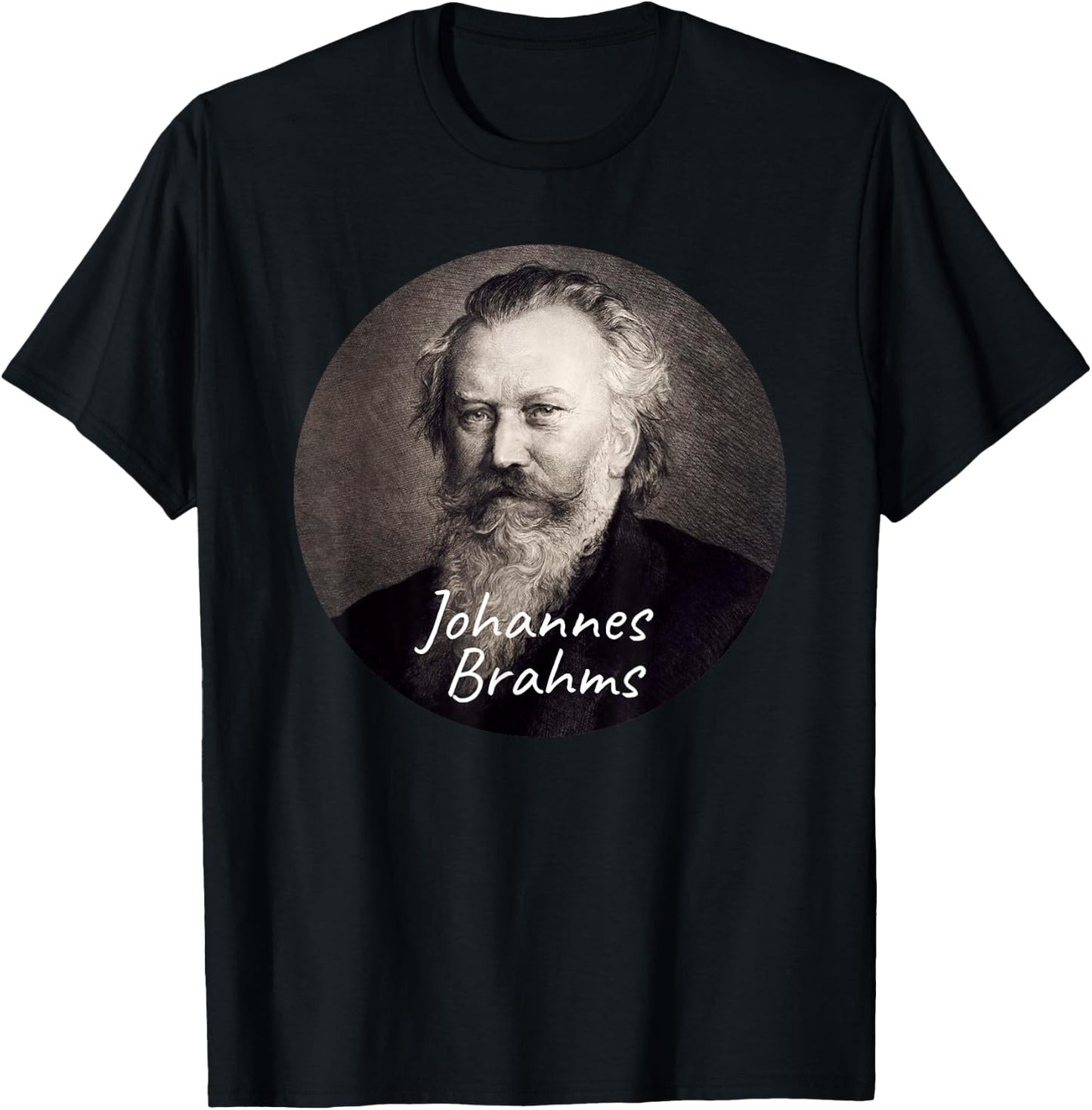 Johannes Brahms Composer Portrait T-Shirt - T-Shirt | Black