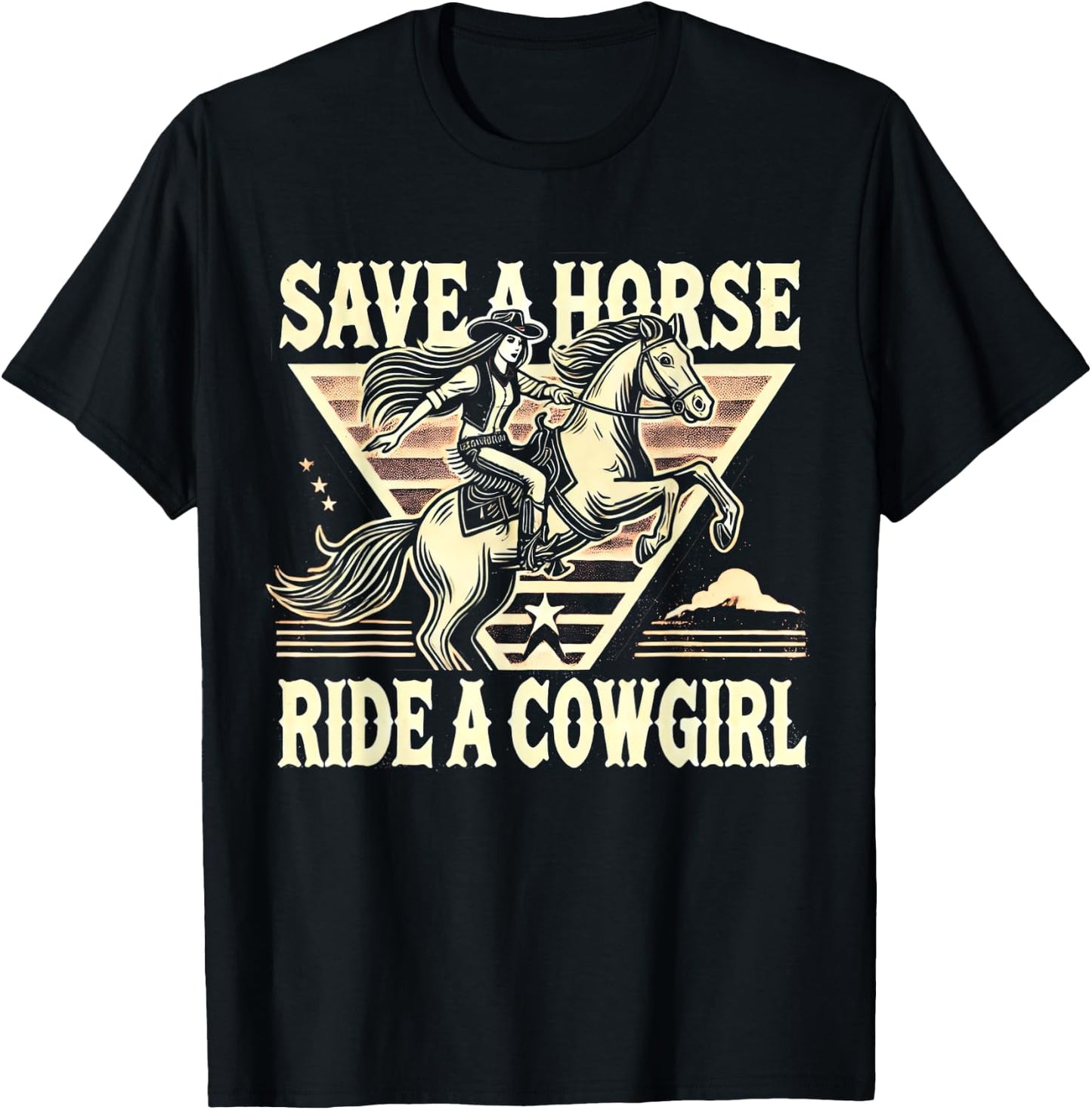 Ride A Cowgirl Subtle Lesbian Pride WLW Queer Gay Art Design T-Shirt - T-Shirt | Black