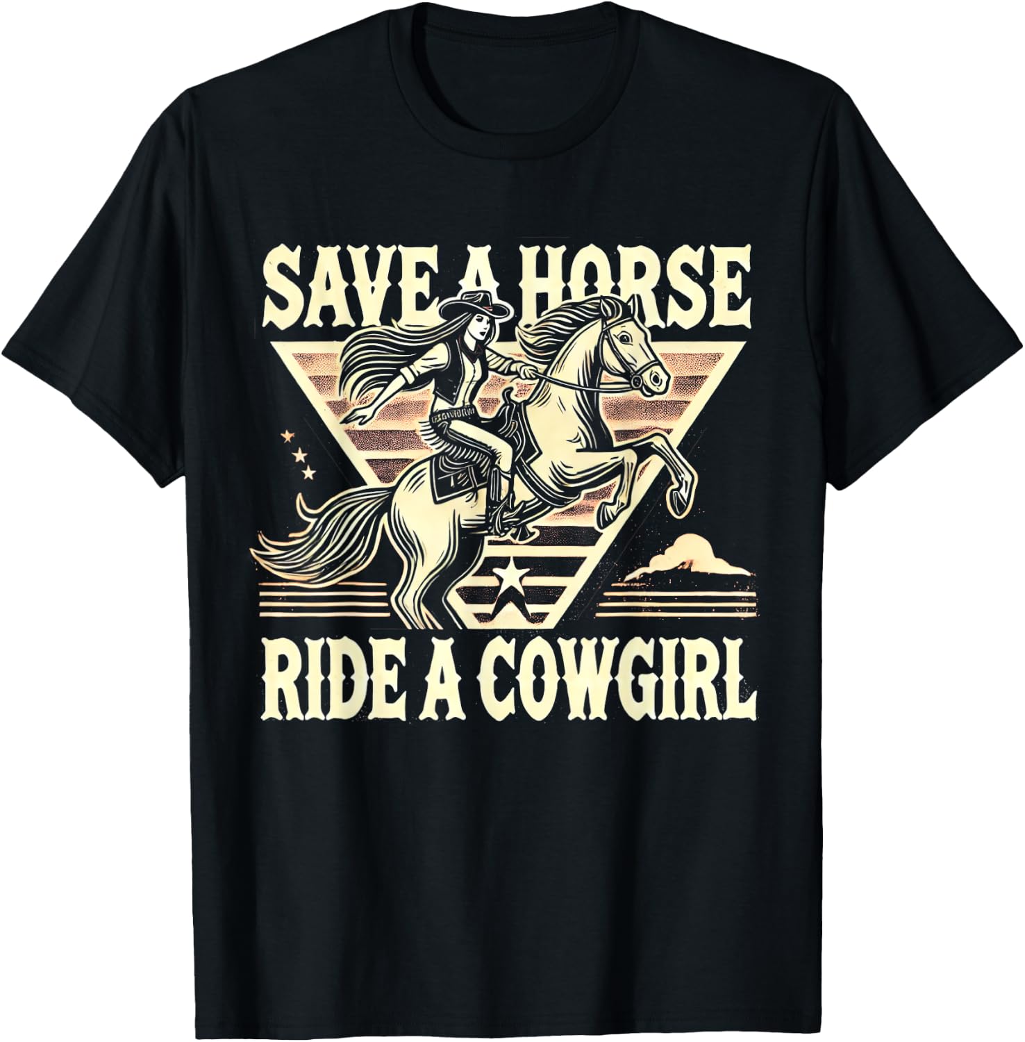 Ride A Cowgirl Subtle Lesbian Pride WLW Queer Gay Art Design T-Shirt - T-Shirt | Black