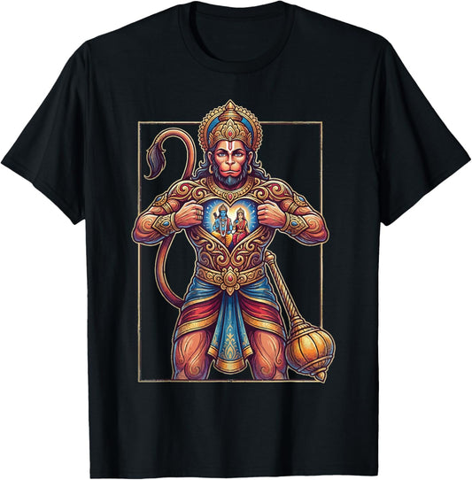 Hanuman Ji T-Shirt - T-Shirt | Black
