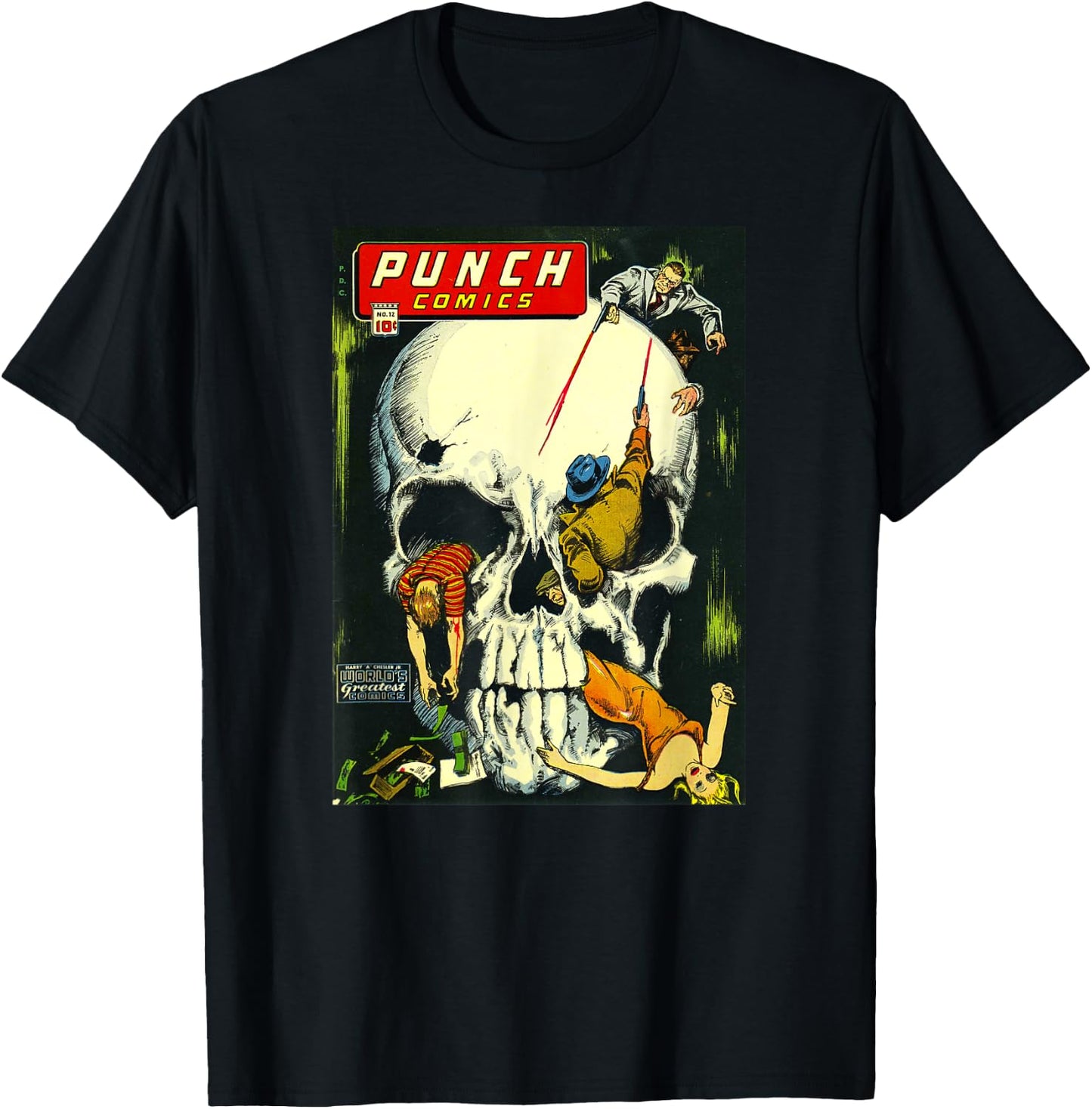 Classic Monster Poster Horror Comic Book T-Shirt - T-Shirt | Black