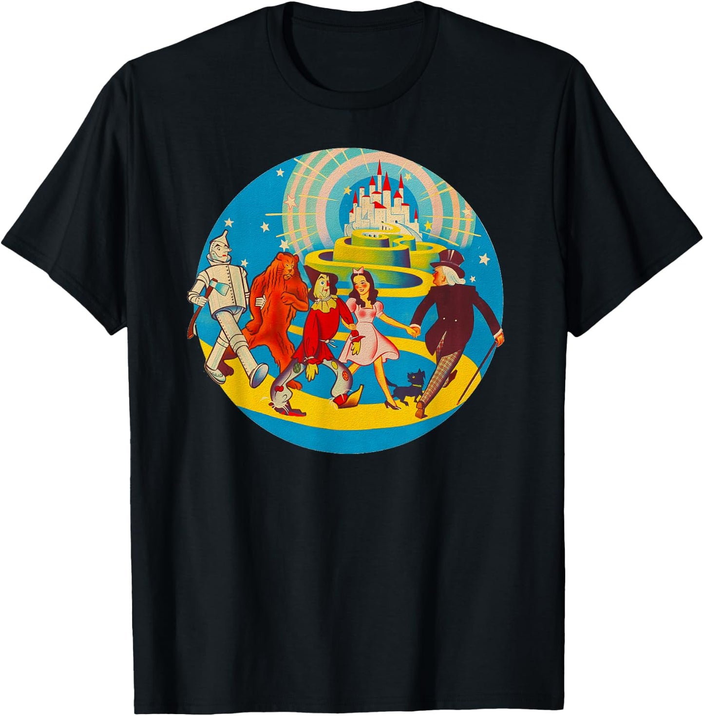 The Wizard of OZ Art Tin Man Lion Scarecrow Dorothy T-Shirt - T-Shirt | Black