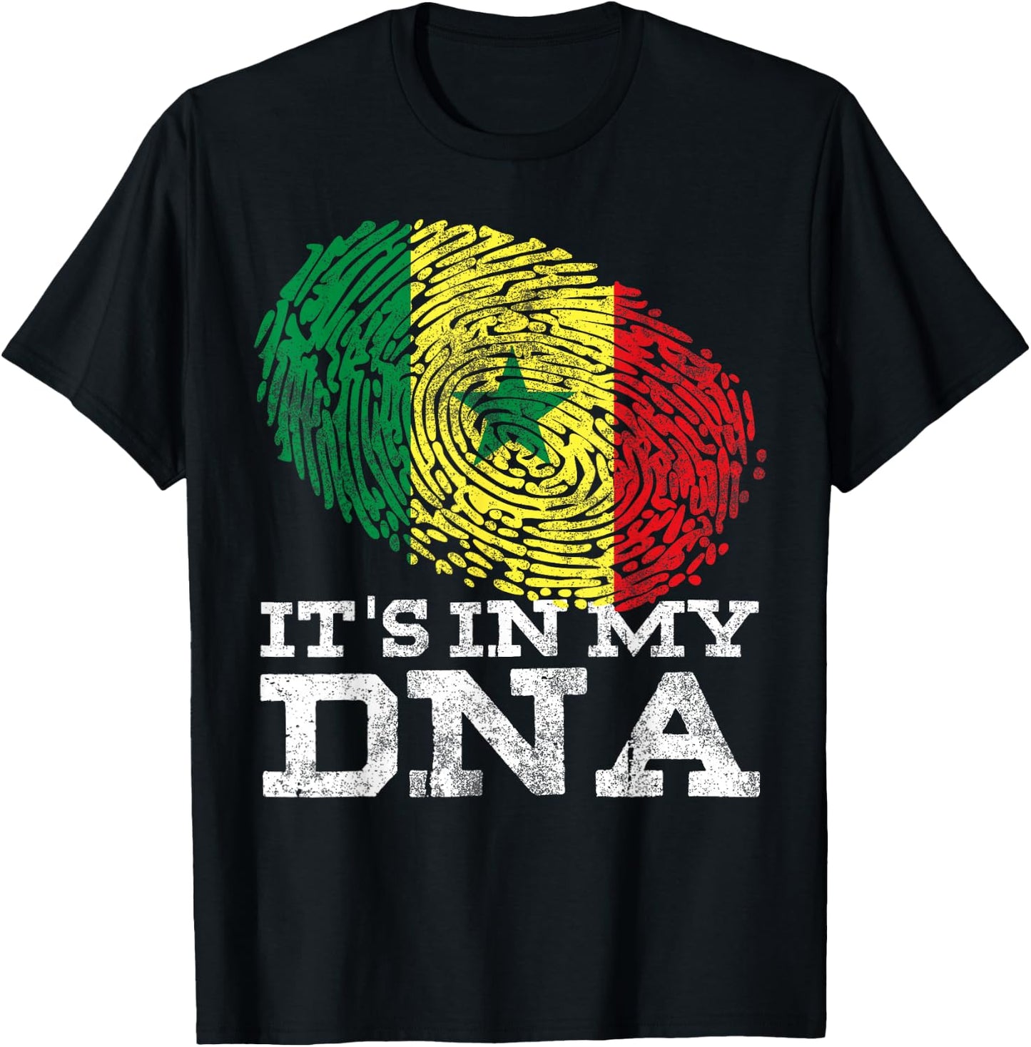 It's In My DNA Senegalese Gifts Afro-American Senegal Flag T-Shirt - T-Shirt | Black