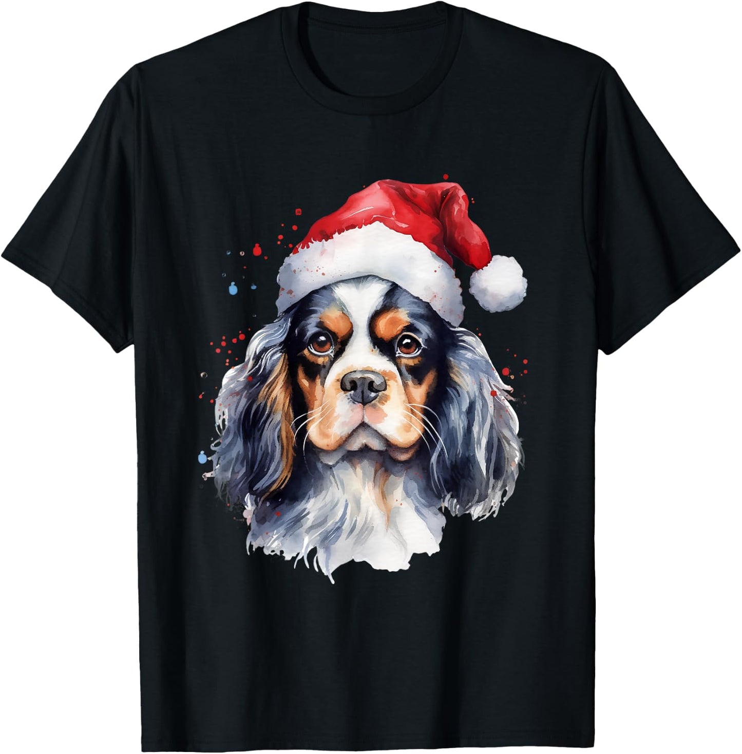 Cavalier King Charles Christmas Dog T-Shirt - T-Shirt | Black