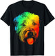 SOFT COATED WHEATEN TERRIER Colorful Rainbow Retro Pet Gifts T-Shirt - T-Shirt | Black