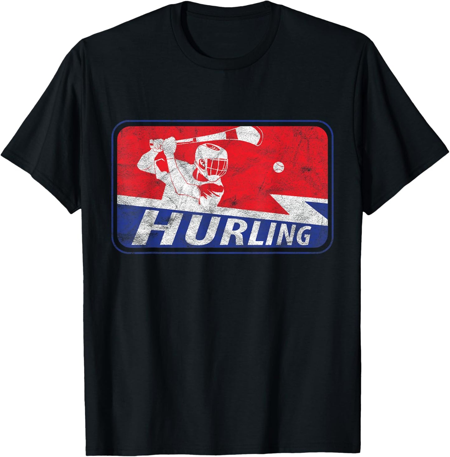 Ireland National Sport Hurling Player Irish Sliotar Stick T-Shirt - T-Shirt | Black