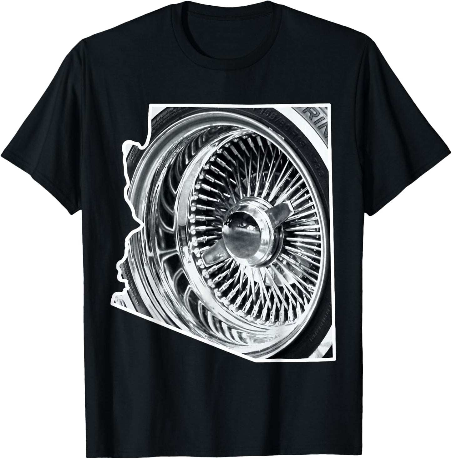 Arizona Lowrider Wheel T-Shirt - T-Shirt | Black
