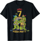 Teenage Mutant Ninja Turtles I'm 7 Dude Pizza Birthday Party T-Shirt - T-Shirt | Black
