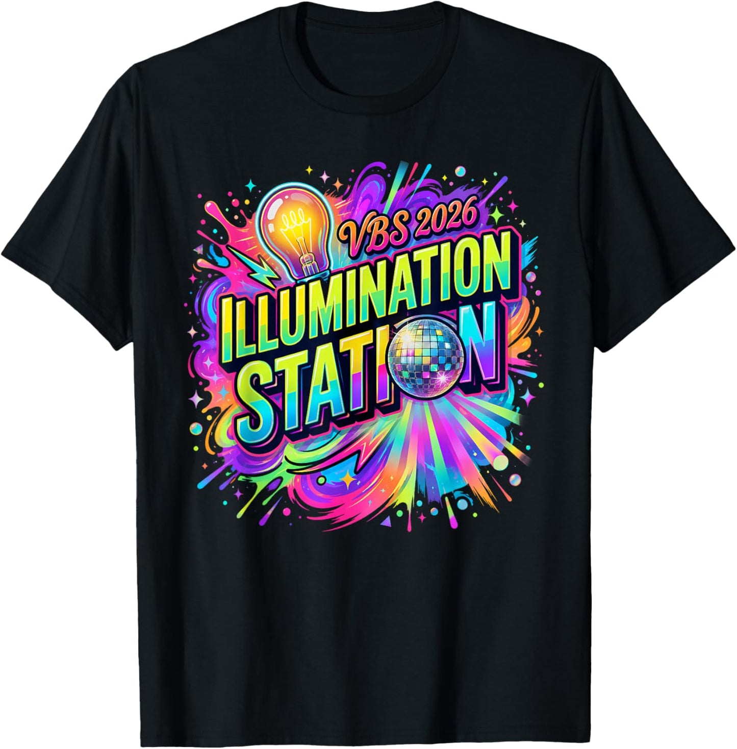 VBS Crew 2026 Illumination Station Vacation Bible School T-Shirt - T-Shirt | Black