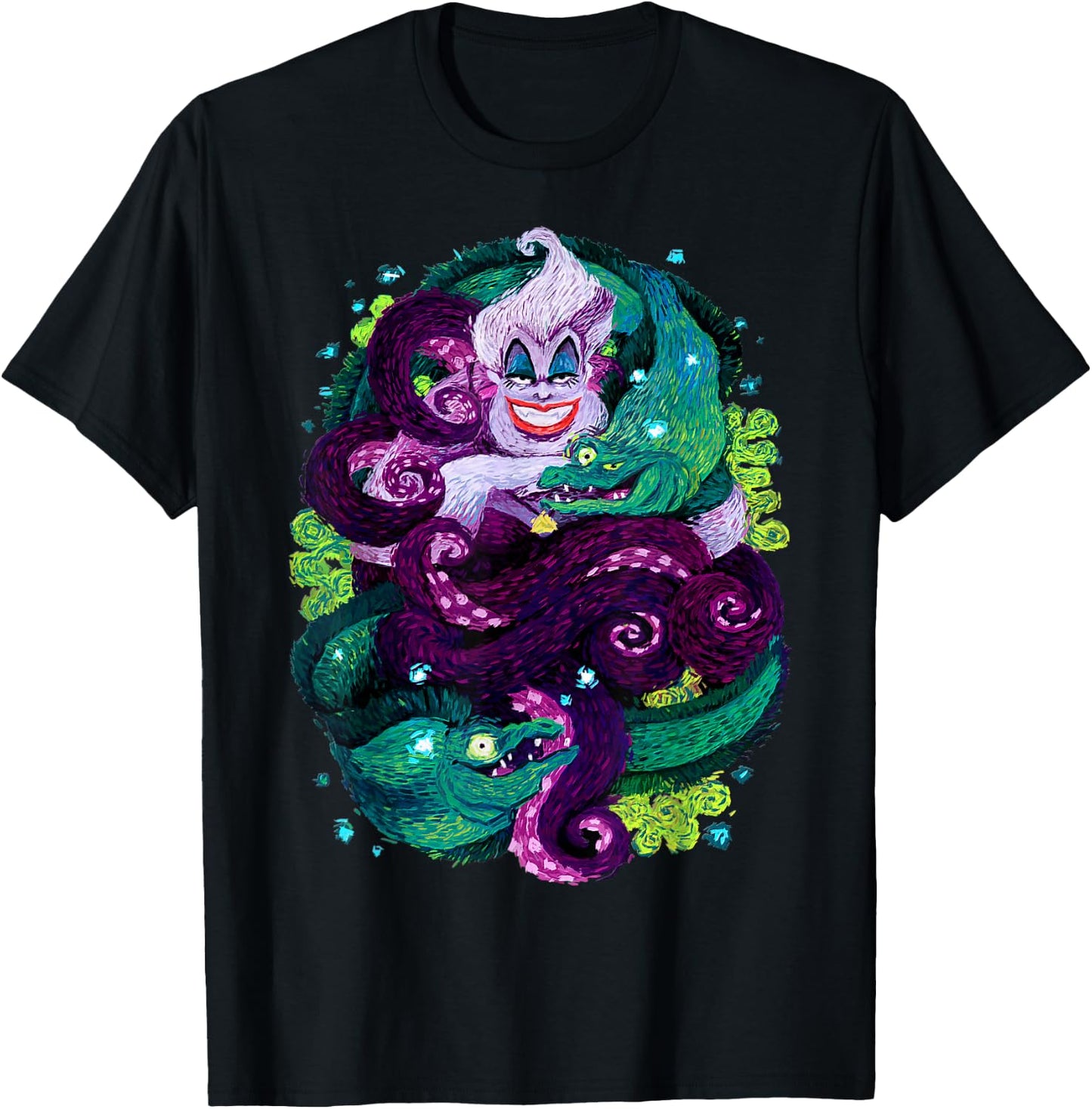 Disney The Little Mermaid Ursula Sea Witch Painting T-Shirt - T-Shirt | Black