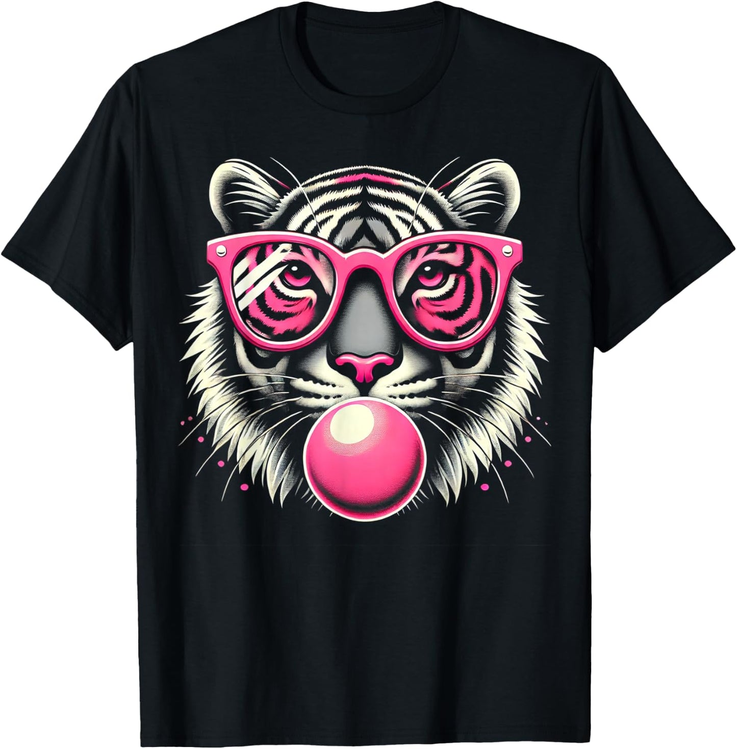 Tiger Face Wild Animal T-Shirt - T-Shirt | Black